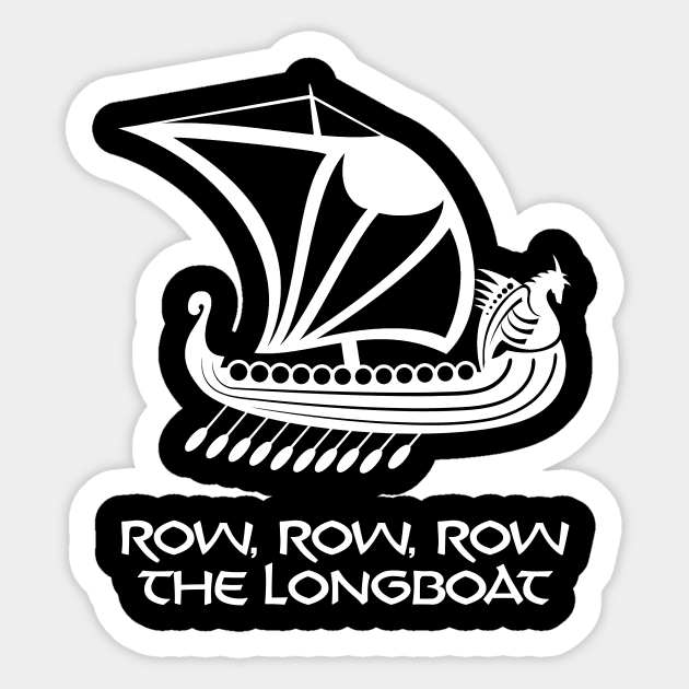 Row the Viking Longboat Sticker by VikingMetalMerch